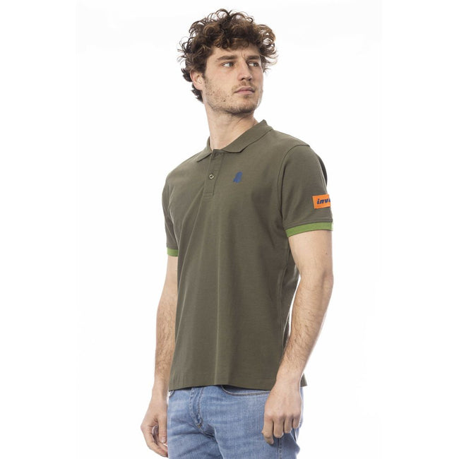 Invicta Green Cotton Men Polo Shirt Invicta