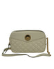 Versace Elegant White Leather Camera Shoulder Bag Versace