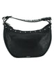 Versace Elegant Black Leather Hobo Shoulder Bag Versace
