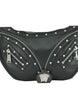 Versace Elegant Black Leather Hobo Shoulder Bag Versace