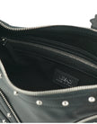 Versace Elegant Black Leather Hobo Shoulder Bag Versace