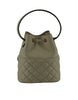 Versace Elegant Small White Leather Bucket Shoulder Bag Versace