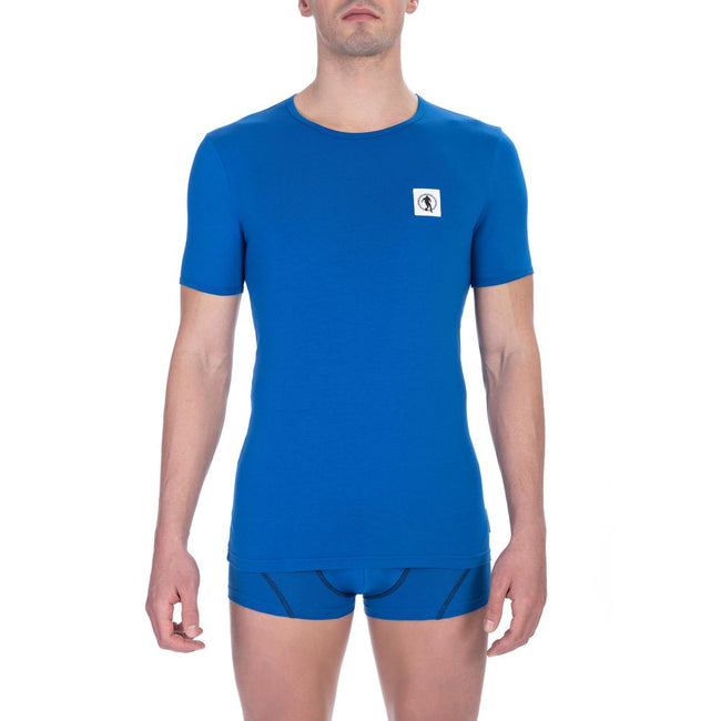 Bikkembergs Blue Cotton Men T-Shirt Twin Pack Bikkembergs