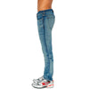 Diesel Blue Cotton Men Skinny Jean Diesel