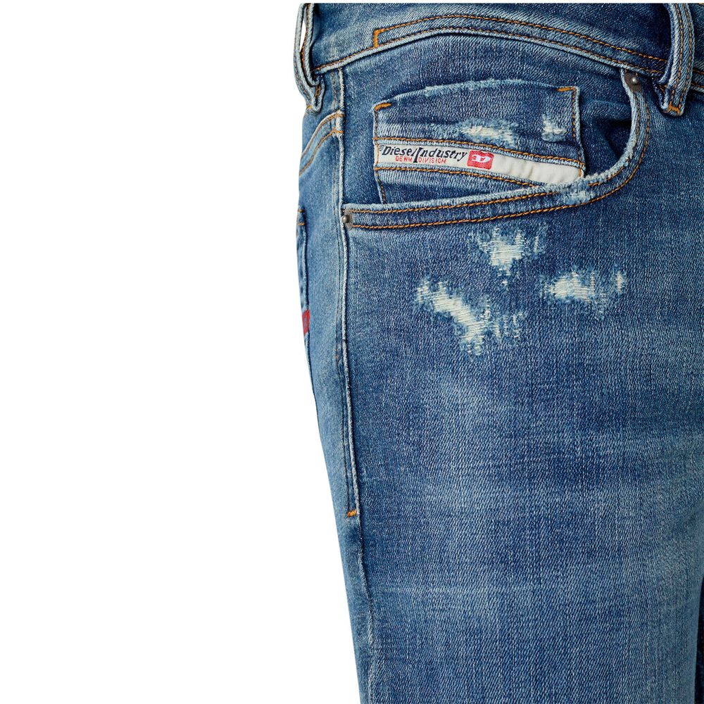 Diesel Blue Cotton Men Skinny Jean Diesel