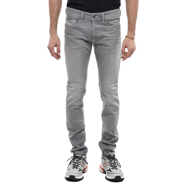 Diesel Gray Cotton Men Skinny Jean Diesel