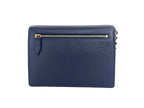 Burberry Macken Small Regency Blue House Check Leather Crossbody Bag Burberry
