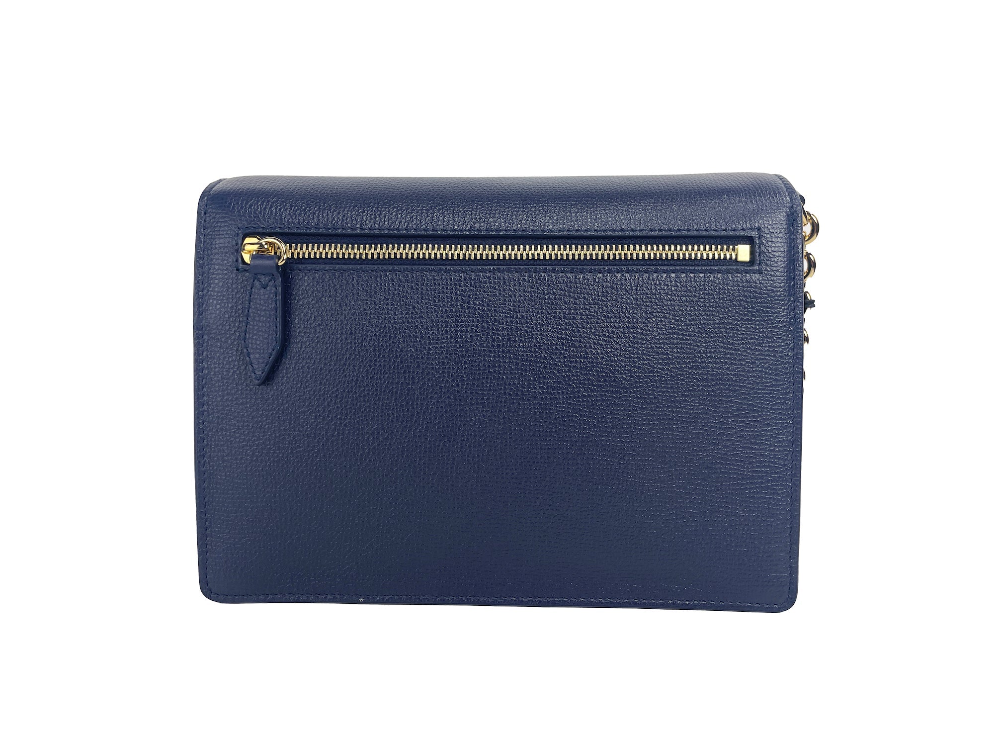 Burberry Macken Small Regency Blue House Check Leather Crossbody Bag Burberry