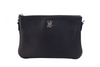 Burberry Peyton Monogram Black Leather Pouch Crossbody Bag Purse Burberry