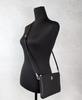 Burberry Peyton Monogram Black Leather Pouch Crossbody Bag Purse Burberry