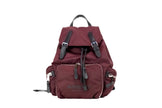 Burberry Medium Burgundy Econyl Nylon Rucksack Drawstring Backpack Bookbag Burberry