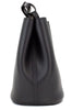 Burberry Lorne Small Black Haymarket Check Pebble Leather Bucket Handbag Purse Burberry