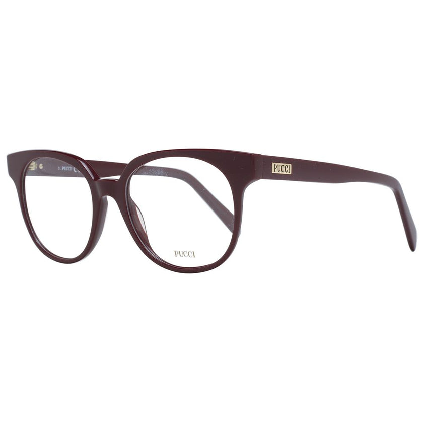 Emilio Pucci Burgundy Plastic Glasses (Frames) Emilio Pucci