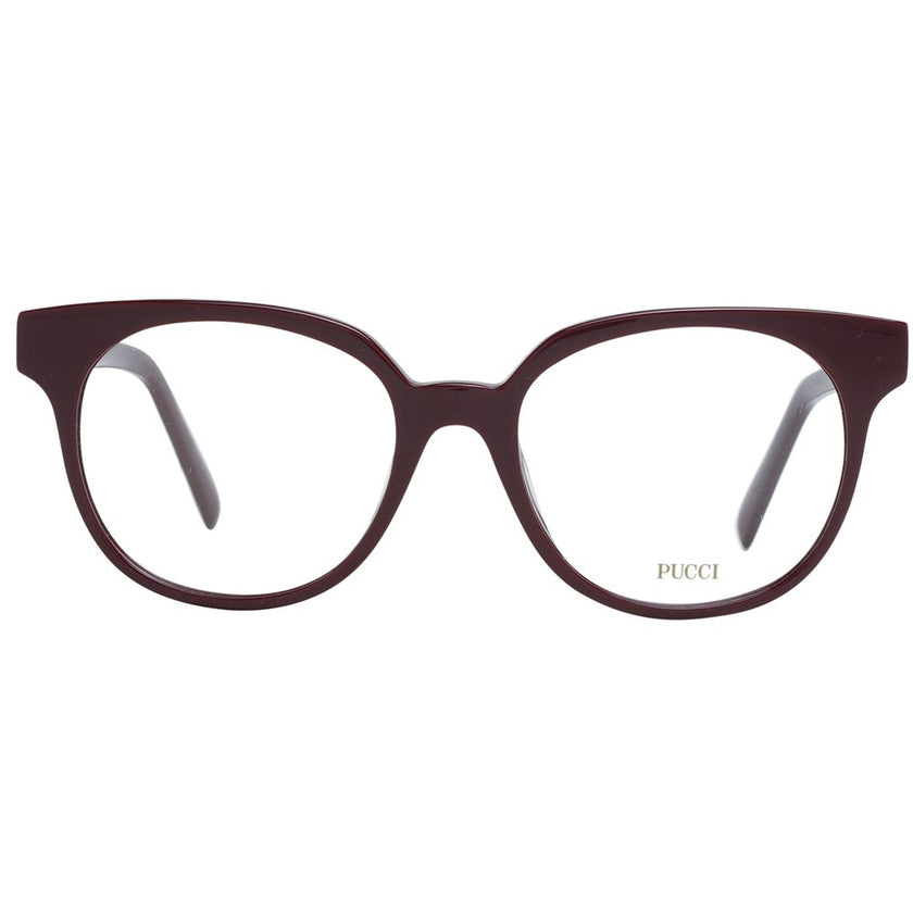 Emilio Pucci Burgundy Plastic Glasses (Frames) Emilio Pucci