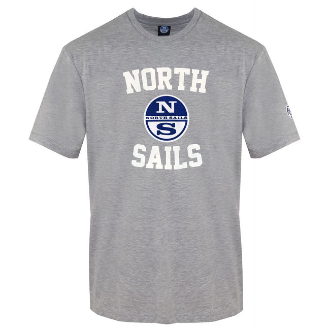 North Sails Gray Cotton Men T-Shirt North Sails
