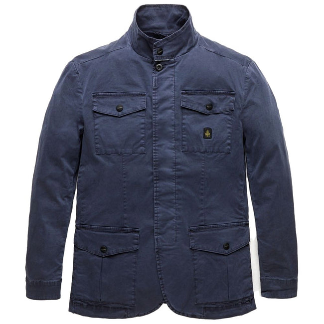 Refrigiwear Blue Cotton Men Jacket Refrigiwear