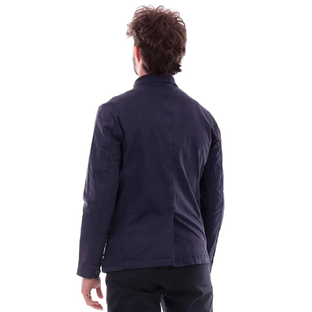 Refrigiwear Blue Cotton Men Jacket Refrigiwear