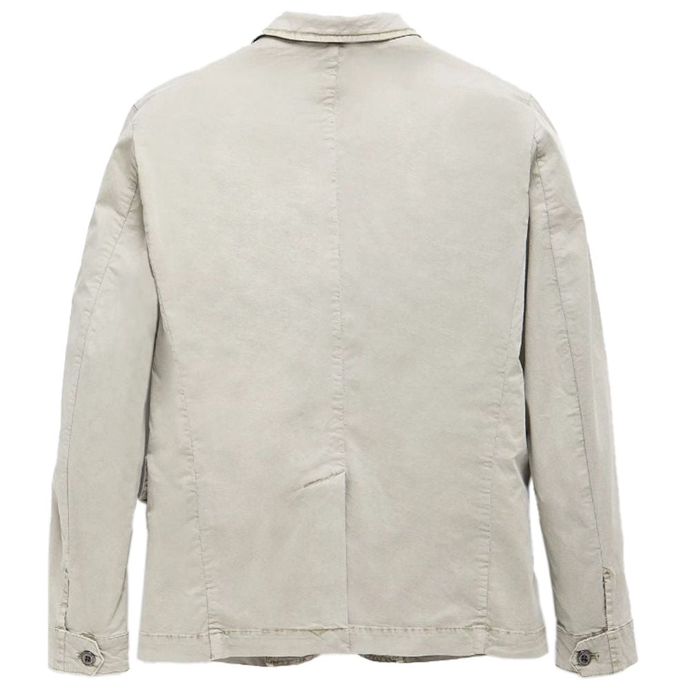 Refrigiwear Beige Cotton Men Jacket Refrigiwear