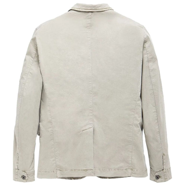Refrigiwear Beige Cotton Men Jacket Refrigiwear