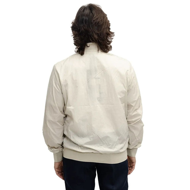 Refrigiwear Beige Nylon Men Bomber Jacket Refrigiwear