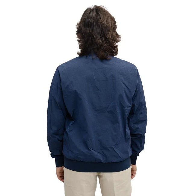 Refrigiwear Blue Nylon Men's Bomber Jacket Refrigiwear