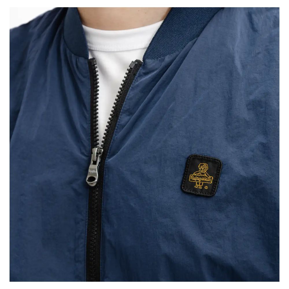 Refrigiwear Blue Nylon Men's Bomber Jacket Refrigiwear