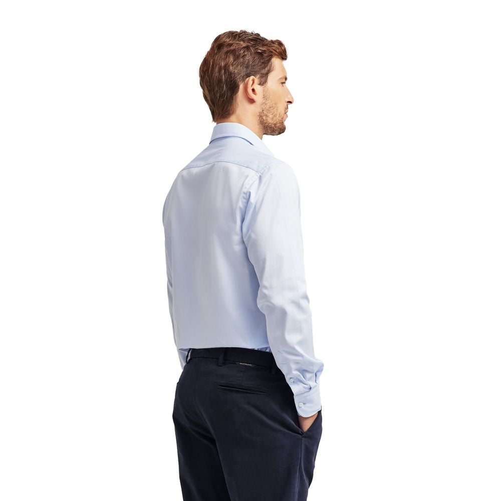 Ballantyne Blue Cotton Men Shirt Ballantyne
