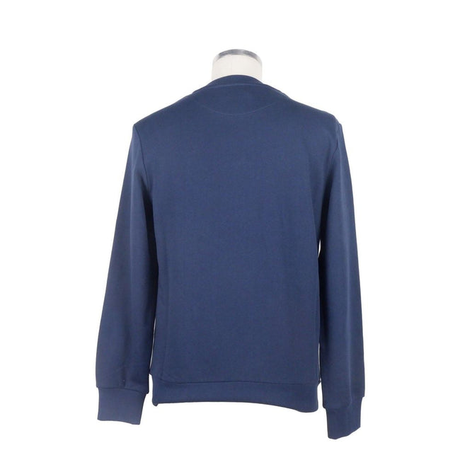 Bikkembergs Blue Cotton Men Sweater Bikkembergs
