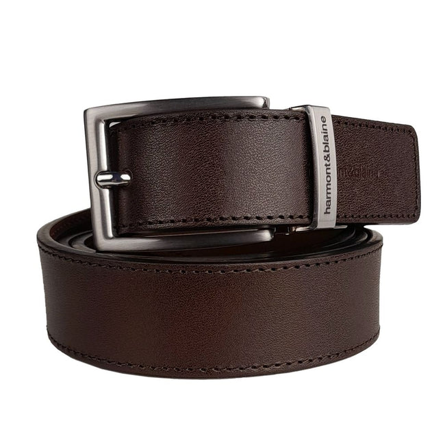 Harmont & Blaine Brown Calfskin Men Belt Harmont & Blaine