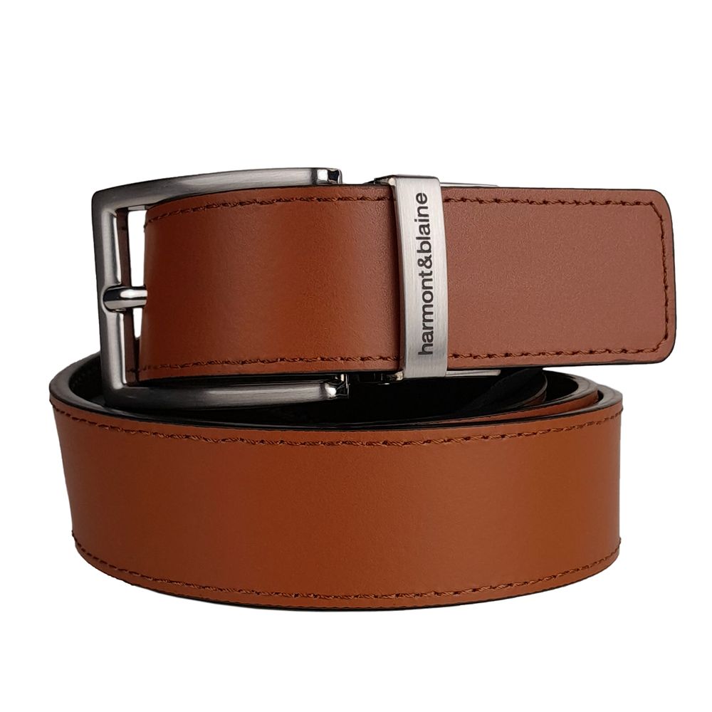 Harmont & Blaine Brown Calfskin Men Belt Harmont & Blaine