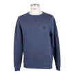 Refrigiwear Blue Cotton Men Sweater with Chest Pocket Refrigiwear