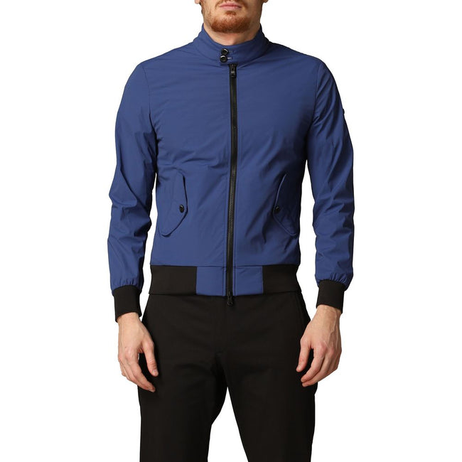 Refrigiwear Blue Polyamide Men Bomber Jacket Refrigiwear