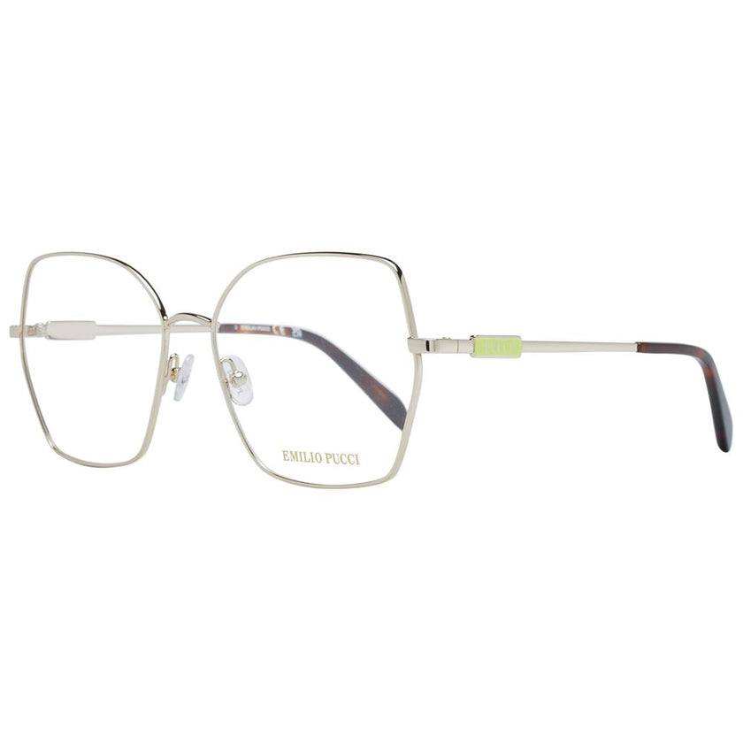 Emilio Pucci Gold Metal Glasses (Frames) Emilio Pucci