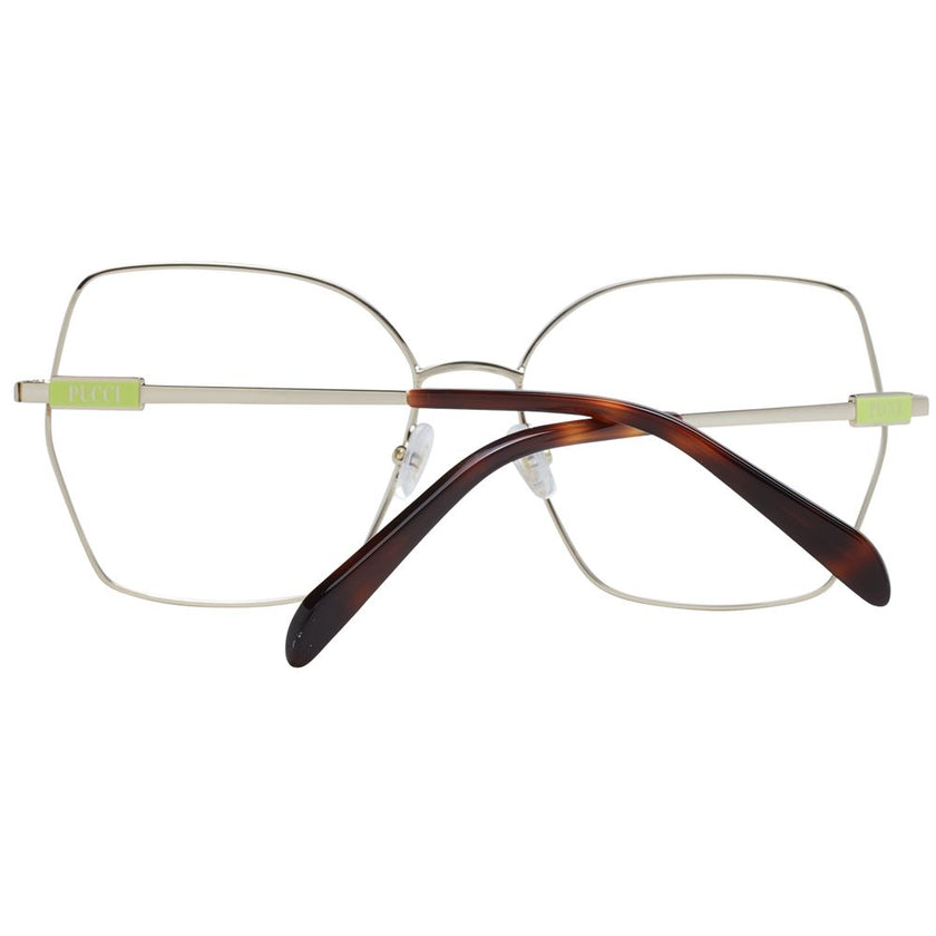 Emilio Pucci Gold Metal Glasses (Frames) Emilio Pucci