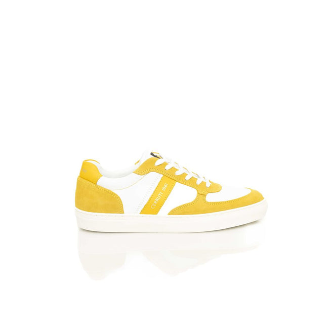 Cerruti 1881 Yellow Cowhide Men Sneaker Cerruti 1881