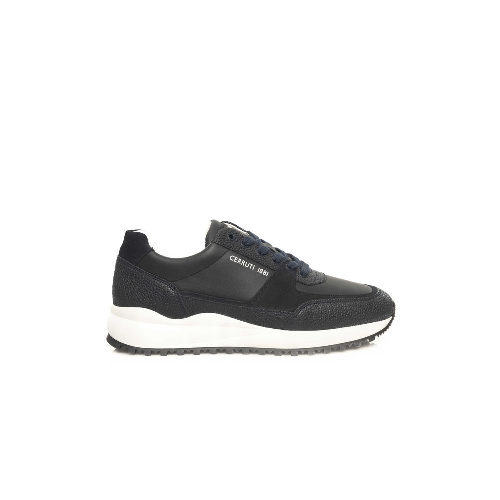 Cerruti 1881 Blue Cowhide Men Sneaker Cerruti 1881