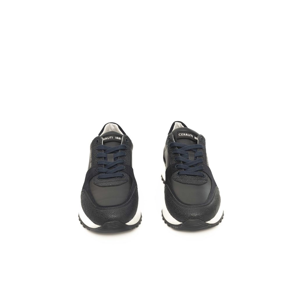 Cerruti 1881 Blue Cowhide Men Sneaker Cerruti 1881