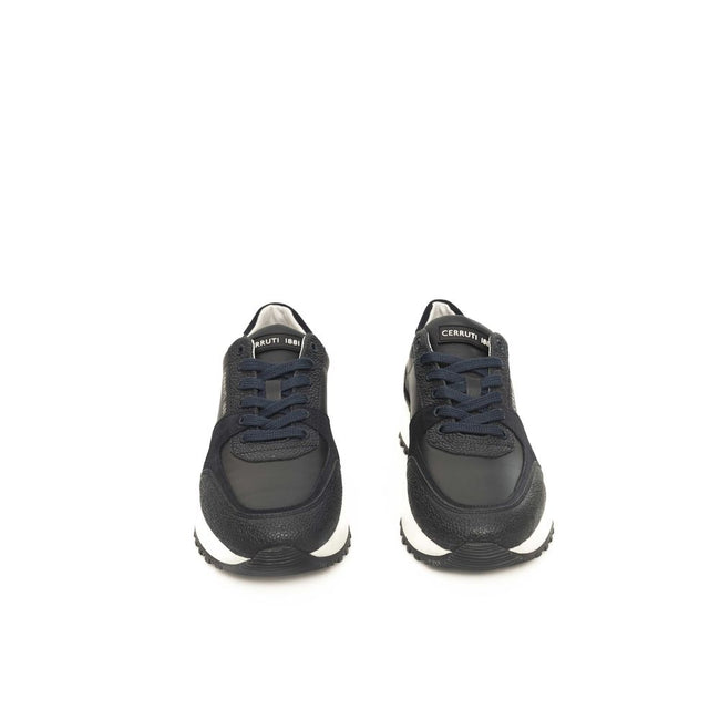 Cerruti 1881 Blue Cowhide Men Sneaker Cerruti 1881