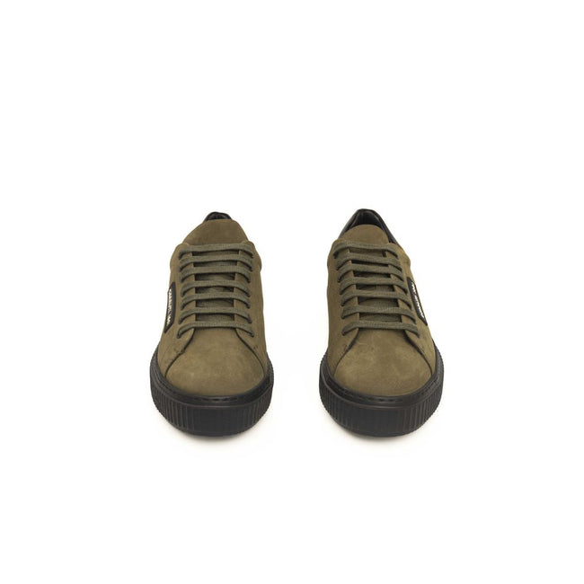 Cerruti 1881 Green Cowhide Men Sneaker Cerruti 1881