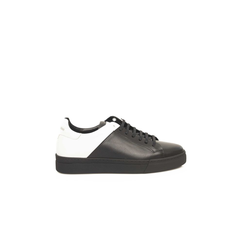 Cerruti 1881 Black Cowhide Men Sneaker Cerruti 1881