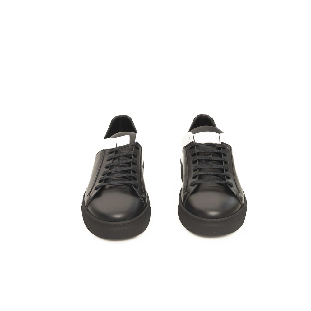 Cerruti 1881 Black Cowhide Men Sneaker Cerruti 1881