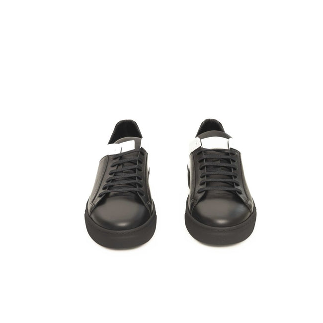 Cerruti 1881 Black Cowhide Men Sneaker Cerruti 1881