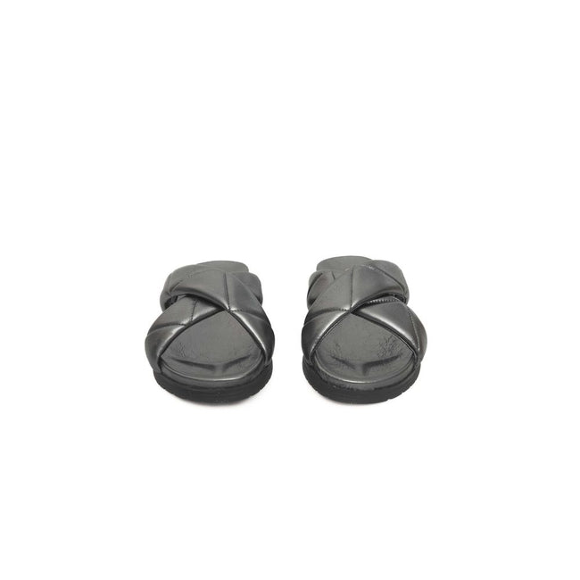 Cerruti 1881 Gray Lambskin Women Sandal Cerruti 1881