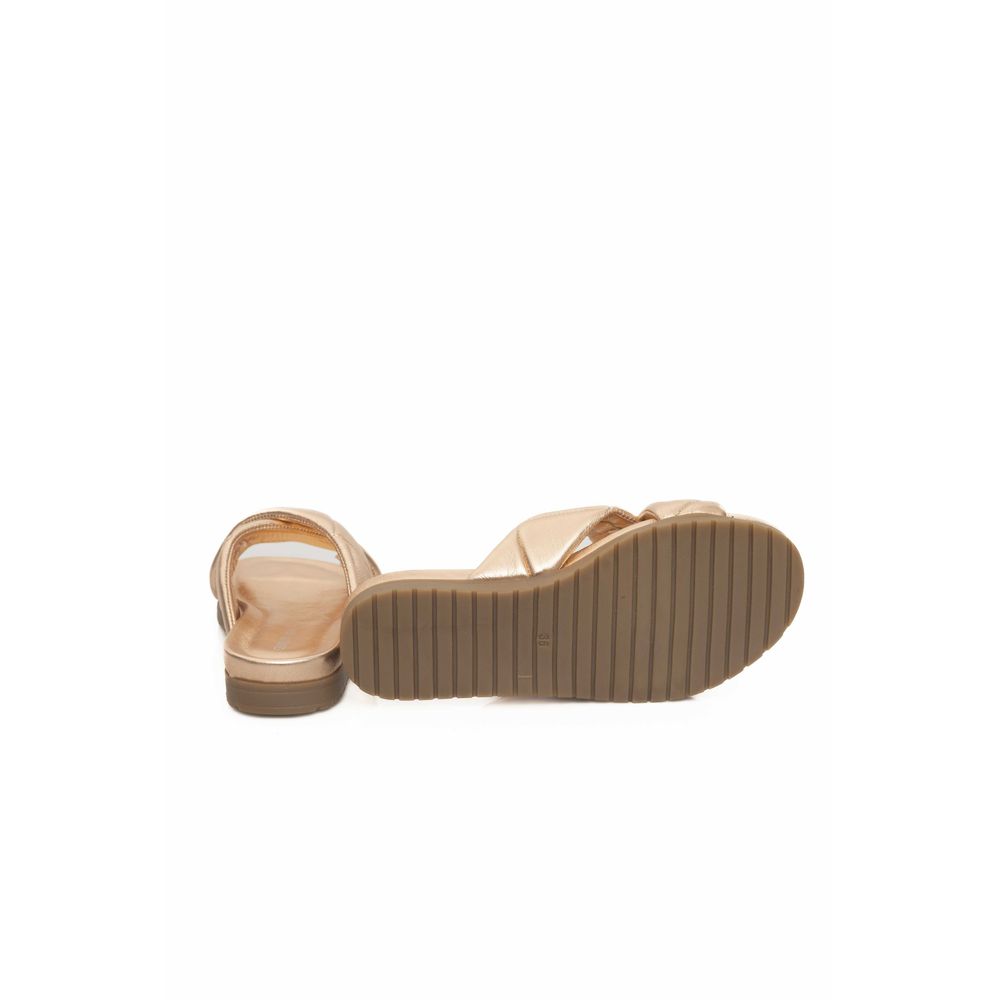Cerruti 1881 Beige Lambskin Women Sandal Cerruti 1881