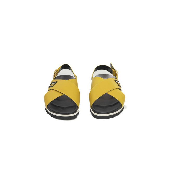 Cerruti 1881 Yellow Calfskin Women Sandal Cerruti 1881