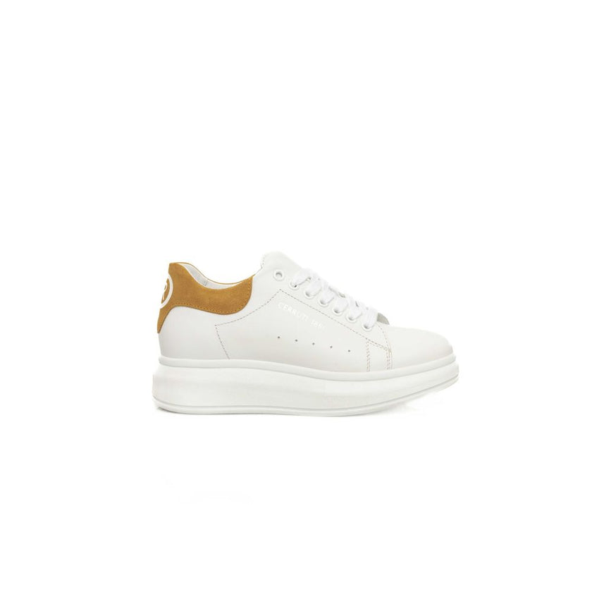 Cerruti 1881 White Cowhide Women Platform Sneaker Cerruti 1881