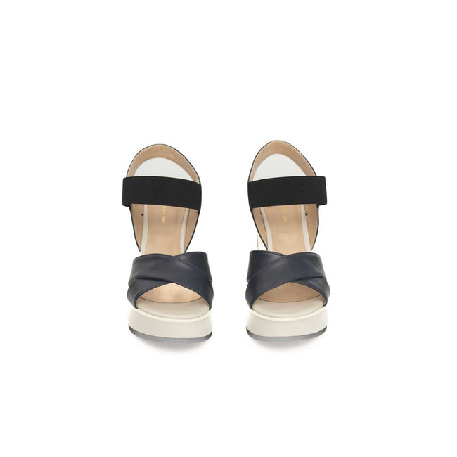 Cerruti 1881 Blue Calfskin Women Sandal Cerruti 1881
