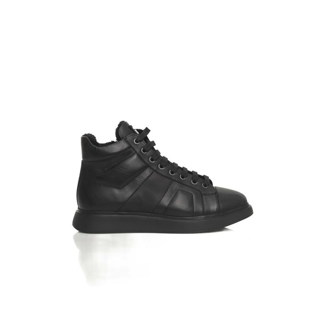 Cerruti 1881 Black Cowhide Women Sneaker Cerruti 1881