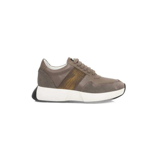 Cerruti 1881 Beige Cowhide Women Sneaker Cerruti 1881