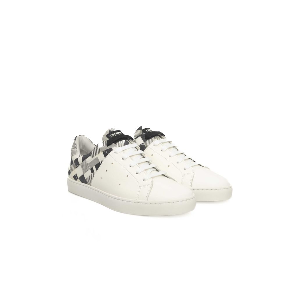 Cerruti 1881 White Calfskin Men Sneaker Cerruti 1881